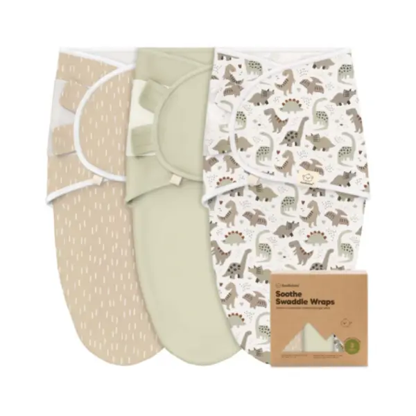 Dino Ridge Soothe Swaddle Wraps - Pack of 3 image 0