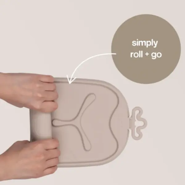 roll + go mealtime mat - latte image 2