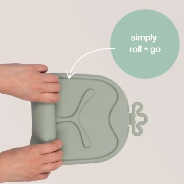 roll + go mealtime mat - Sage image 5
