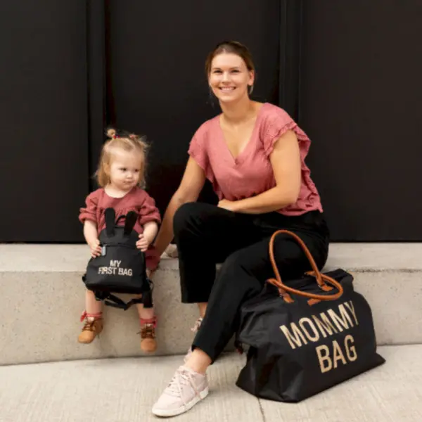 Childhome Mommy Bag Black Gold image 1