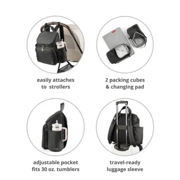 Forma Next Backpack Diaper Bag - Black image 5