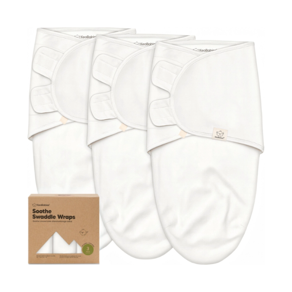 Soft White Ridge Soothe Swaddle Wraps - Pack of 3 image 0