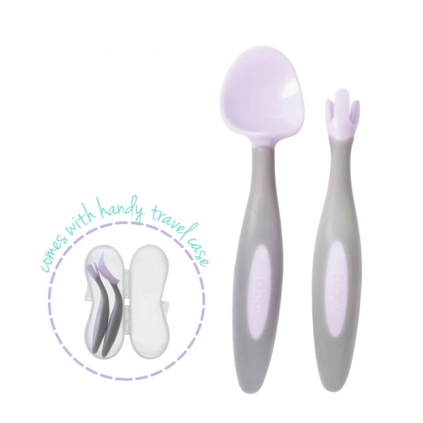 toddler utensil set - boysenberry image 1