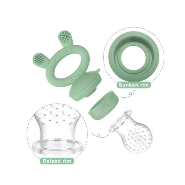 Fresh Food Feeder Teether + Freeze Tray - Pea Green image 6
