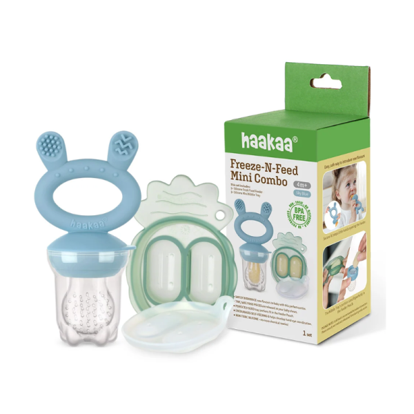 Fresh Food Feeder Teether + Freeze Tray -Sky Blue image 0
