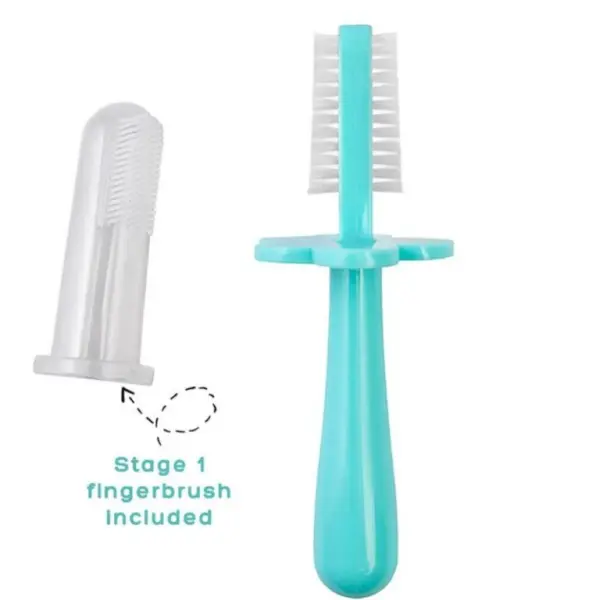 Teal Double Sided Toothbrush image 1