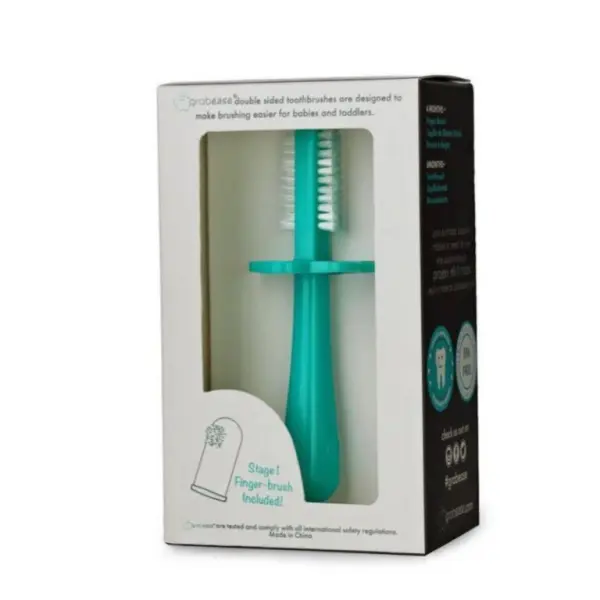 Teal Double Sided Toothbrush image 2