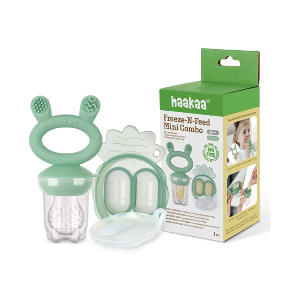 Fresh Food Feeder Teether + Freeze Tray - Pea Green image 0