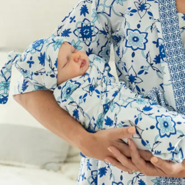 Ophelia Baby Swaddle & Newborn Hat Set image 1
