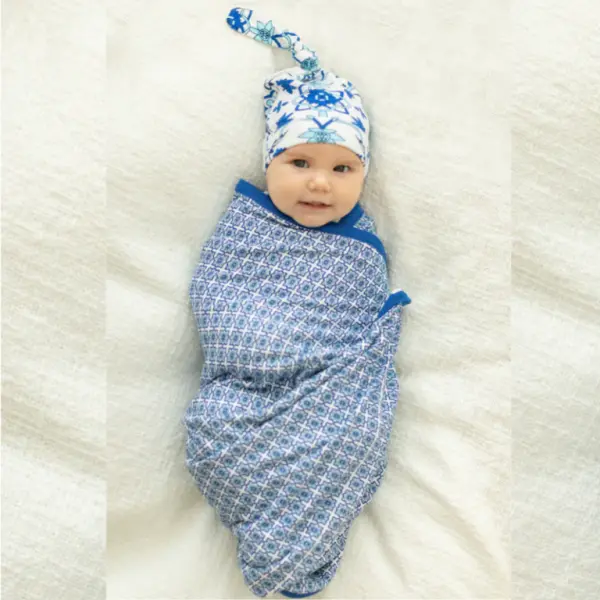 Ophelia Baby Swaddle & Newborn Hat Set image 0