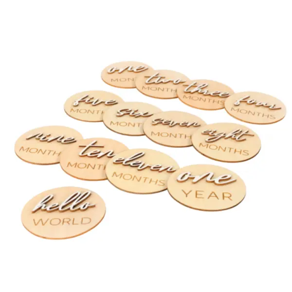 Wooden Milestone Cards image 1