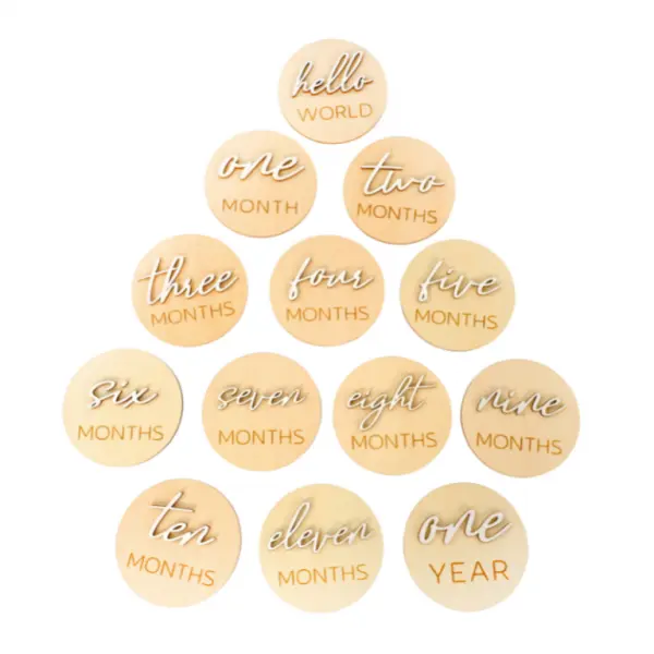 Wooden Milestone Cards image 3