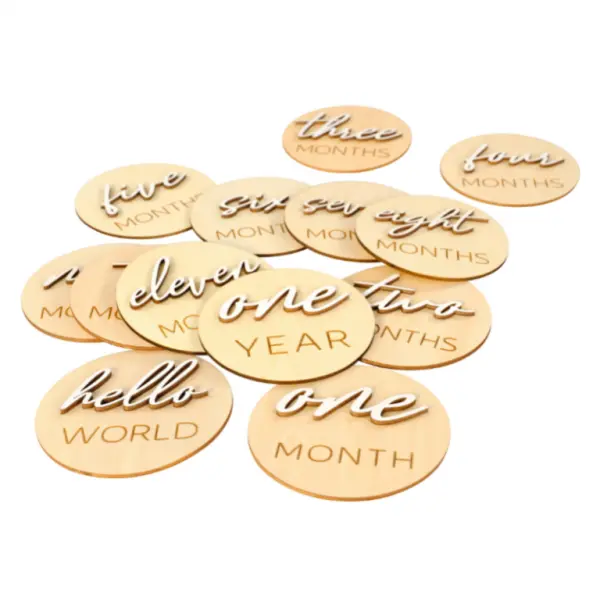 Wooden Milestone Cards image 0