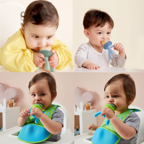 Silicone Fresh Food Feeder DUO - Strawberry shake image 2