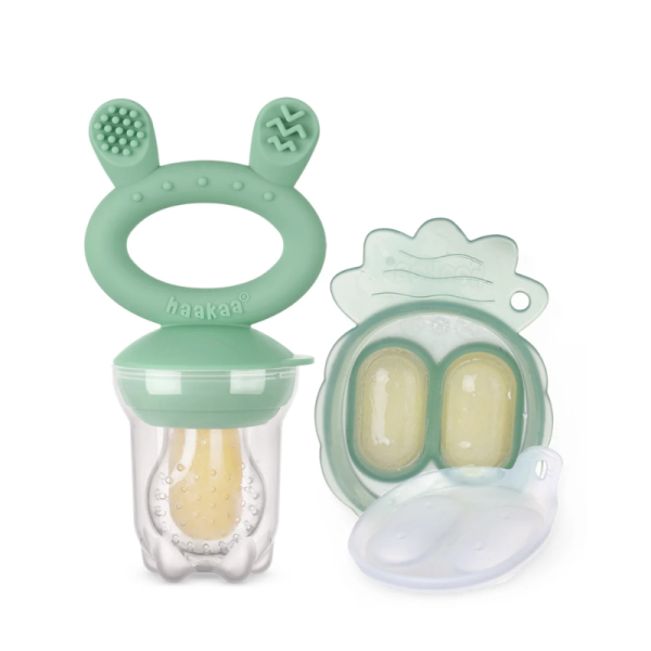 Fresh Food Feeder Teether + Freeze Tray - Pea Green image 1