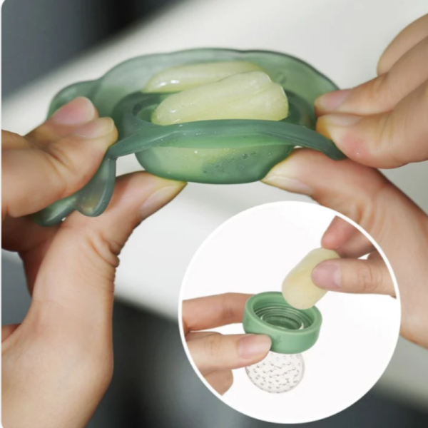 Fresh Food Feeder Teether + Freeze Tray - Pea Green image 5