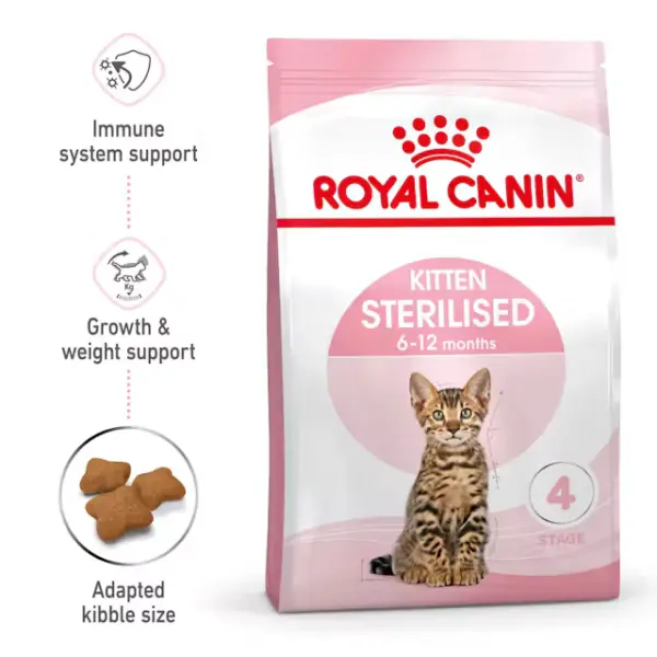 Royal Canin Dry Food for Sterilized Kittens Stage 4 (6-12 Months) 2 kg image 0
