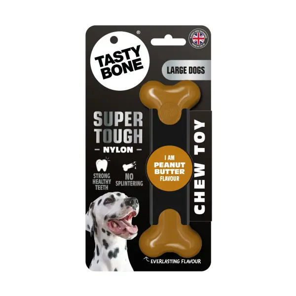 TastyBone Nylon Toy for Large Dogs, Peanut Butter Flavor image 0
