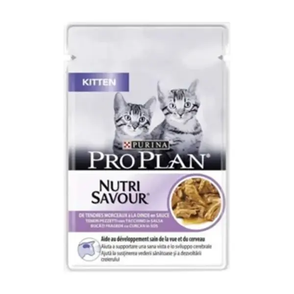 Purina Pro Plan Nutri Savour Wet Food with Turkey in Gravy for Junior Cats 85 gr image 0