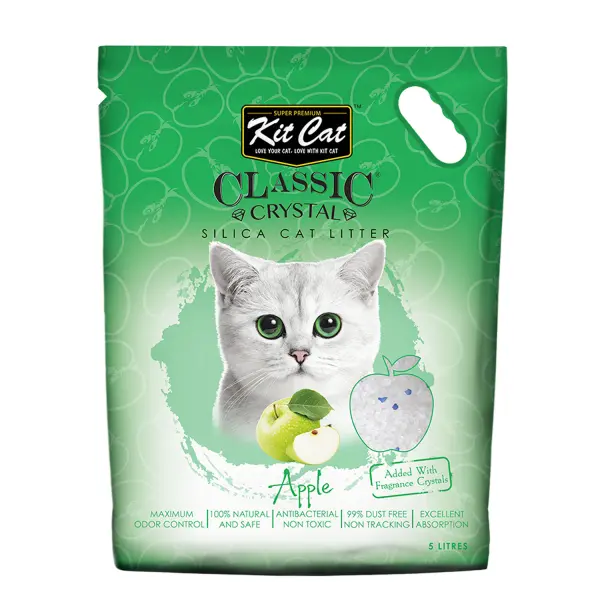 Kit Cat Classic Crystal Cat Litter Apple 5L image 0