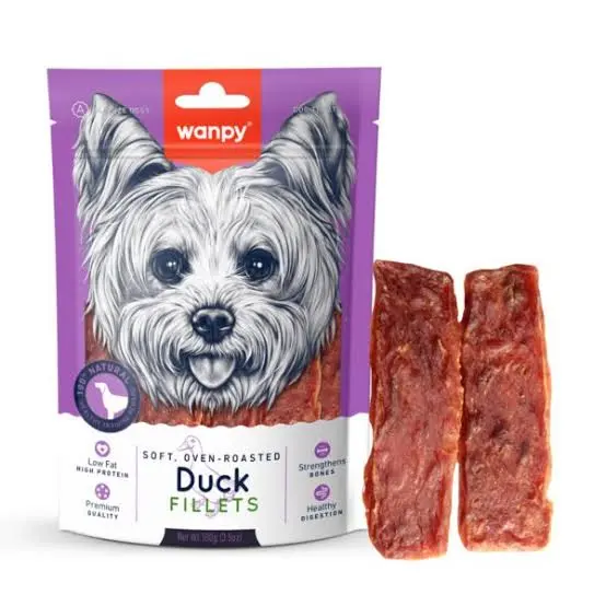 Wanpy Soft Duck Fillets Dog Treats 100G image 2