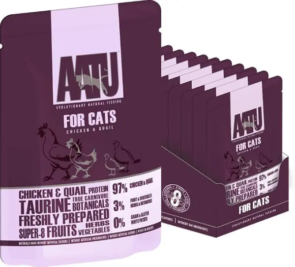 AATU Wet Cat Food with Chicken &amp; Quail for Adult Cats 85 gr image 2