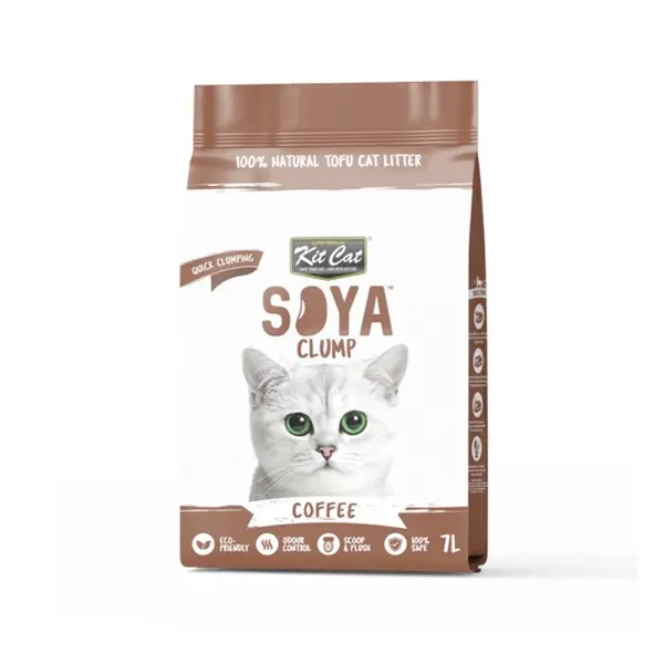 Kitcat Soyaclump Soyabean Litter Coffee 7L Inactive image 0