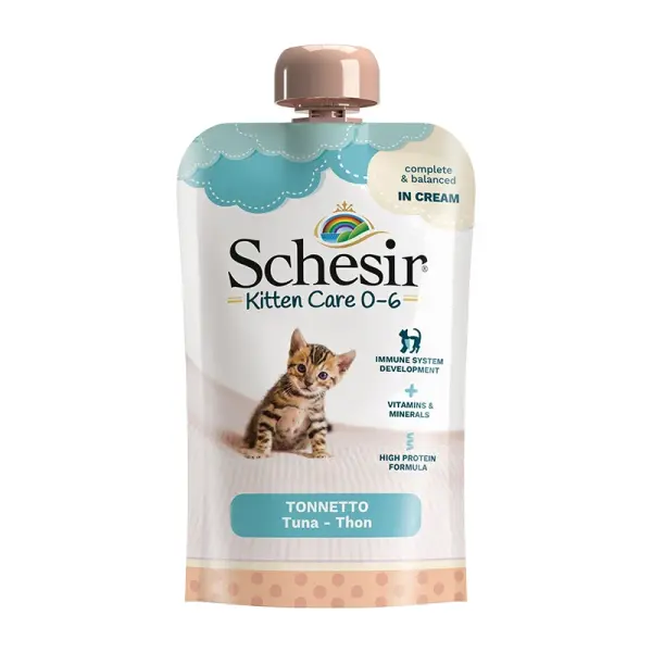 Schesir Kitten Care Tuna in Cream Cat Food Pouch 0-6 Months - 150 g image 0