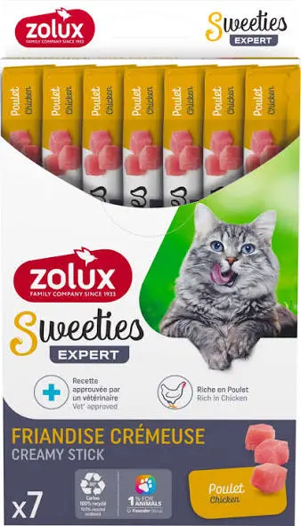 Zolux Sweeties Expert Creamy Stick Cat Treat Tuna &amp; Salmon Flavor 14 gr image 1