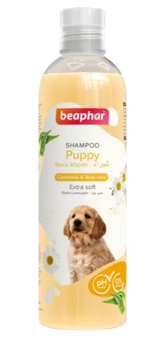 Beaphar Puppy Shampoo with Chamomile &amp; Aloe Vera - parabens free 250 ml image 0