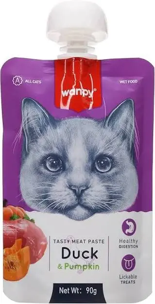 Wanpy Tasty Meatpaste Duck with Pumpkin Cat Treat, 90g image 5