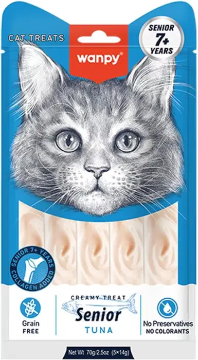 WANPY CREAMY TREAT FOR SENIOR 7+ TUNA 70g image 0
