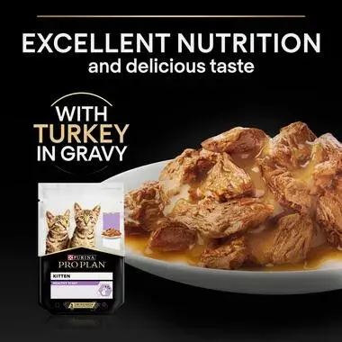Purina Pro Plan Wet Food with Turkey in Sauce for Kittens 10 x 85 g image 3