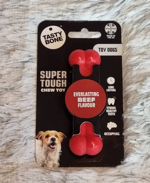 Tastybone Red Chew Toy Beef Flavor for Toy Breed Dogs image 0