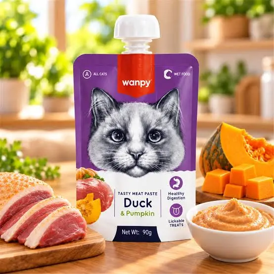 Wanpy Tasty Meatpaste Duck with Pumpkin Cat Treat, 90g image 6