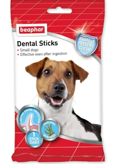 Beaphar Dental Stick Treats (7 Pieces) for Small Dogs (5-10kg, Up to 4 Months) 112 gr image 0