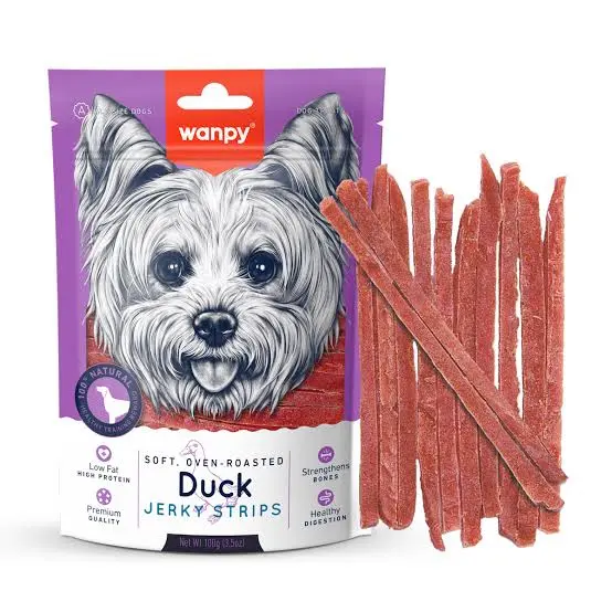 Wanpy Dog Soft Oven-Roasted Duck Jerky Strips 100g image 0