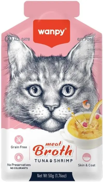 Wanpy Meat Broth Tuna &amp; Shrimp for Cats (50gm) image 0
