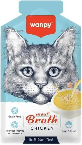 Wanpy Meat Broth Chicken for Cats (50gm) image 0