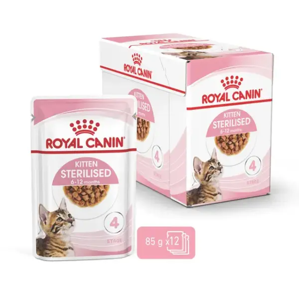 Royal Canin Kitten Sterilised in Gravy Wet Food 85G image 2