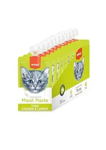 Wanpy Tasty Meat Paste Tuna with Chicken &amp; Carrot Cat Treats 90g image 2