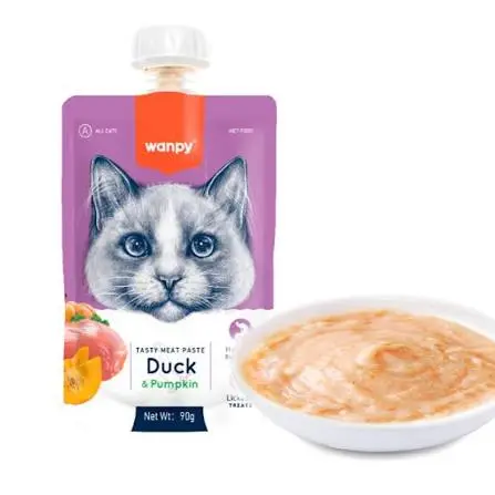 Wanpy Tasty Meatpaste Duck with Pumpkin Cat Treat, 90g image 4