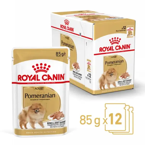 ROYAL CANIN Pomeranian Adult in Loaf Wet Dog Food Pouches - 85g image 1
