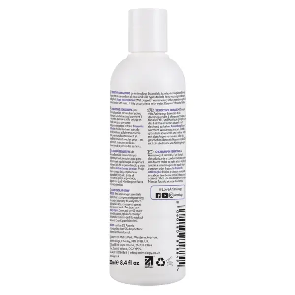 Animology Essentials Shampoo for Sensitive Dogs 250 ml image 2