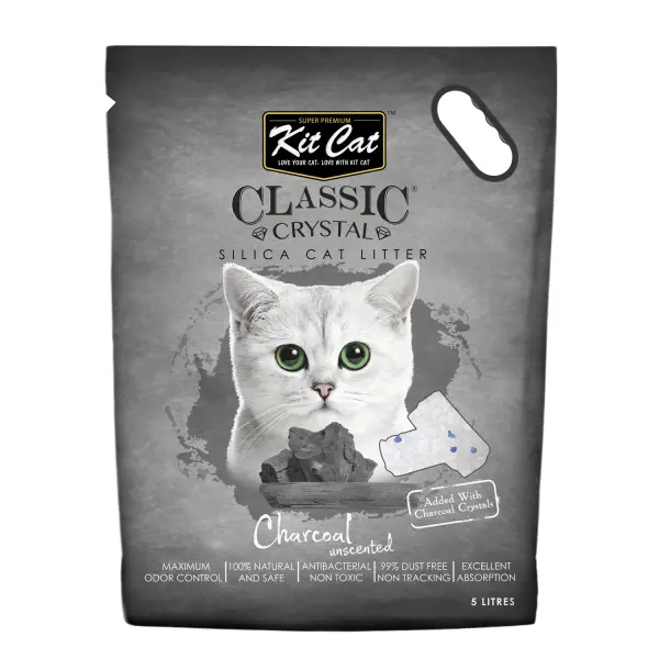 Kit Cat Classic Charcoal Crystal Clump Cat Litter 5L image 0