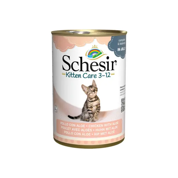 Schesir Wet Food with Tuna &amp; Aloe for Kittens 140 gr image 0