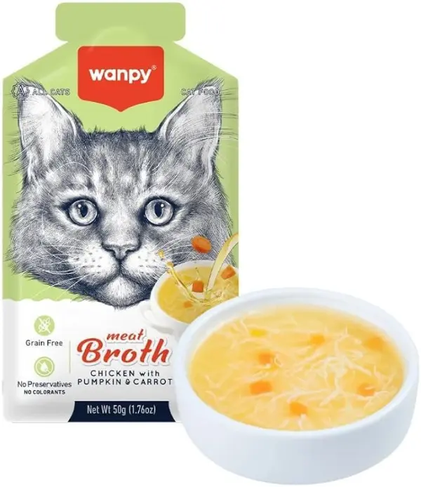 Wanpy Meat Broth Chicken with Pumpkin &amp; Carrot (50g) image 1