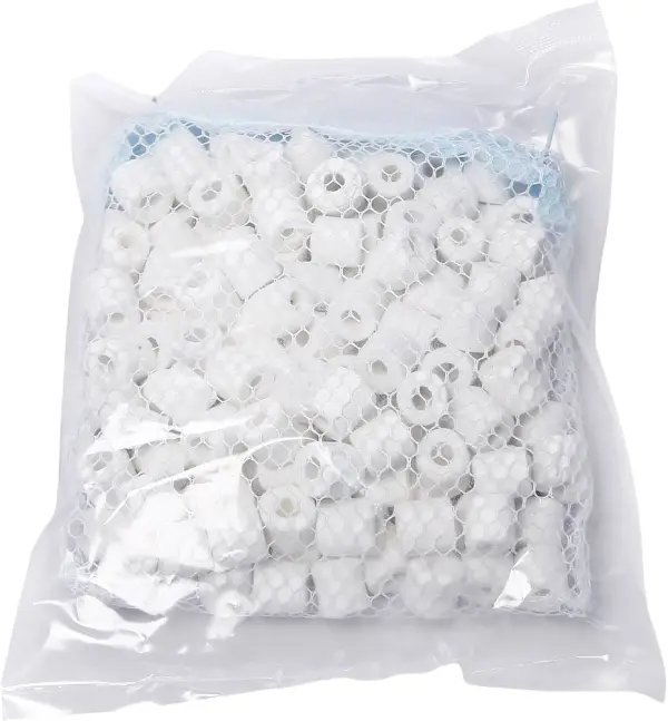 Xinyou White Ceramic Ring Filter Media for Aquariums 500 gr image 1