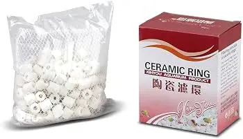 Xinyou White Ceramic Ring Filter Media for Aquariums 500 gr image 0