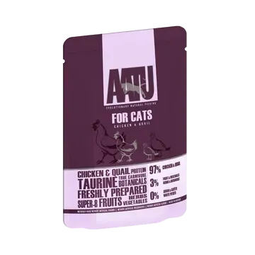 AATU Wet Cat Food with Chicken &amp; Quail for Adult Cats 85 gr image 0
